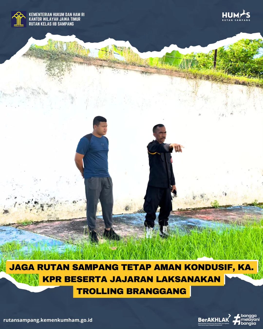Jaga Rutan Sampang Tetap Aman Kondusif, Ka. KPR Beserta Jajaran Laksanakan Trolling Branggang